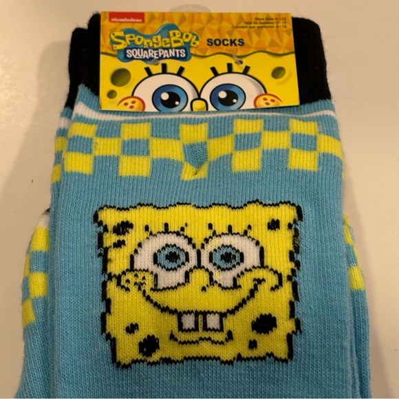 Sponge Bob Socks Men’s sz 6 - 12. Two pair. - Picture 6 of 9